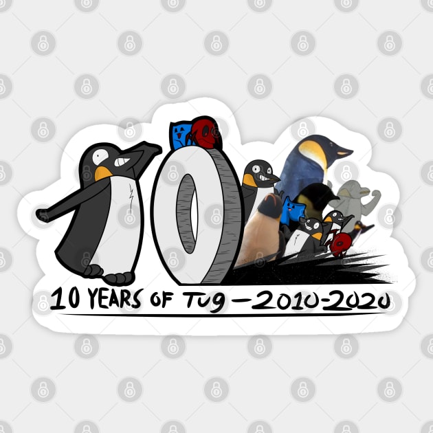 10 Years of Tug the Penguin! Sticker by CacklingPumpkins